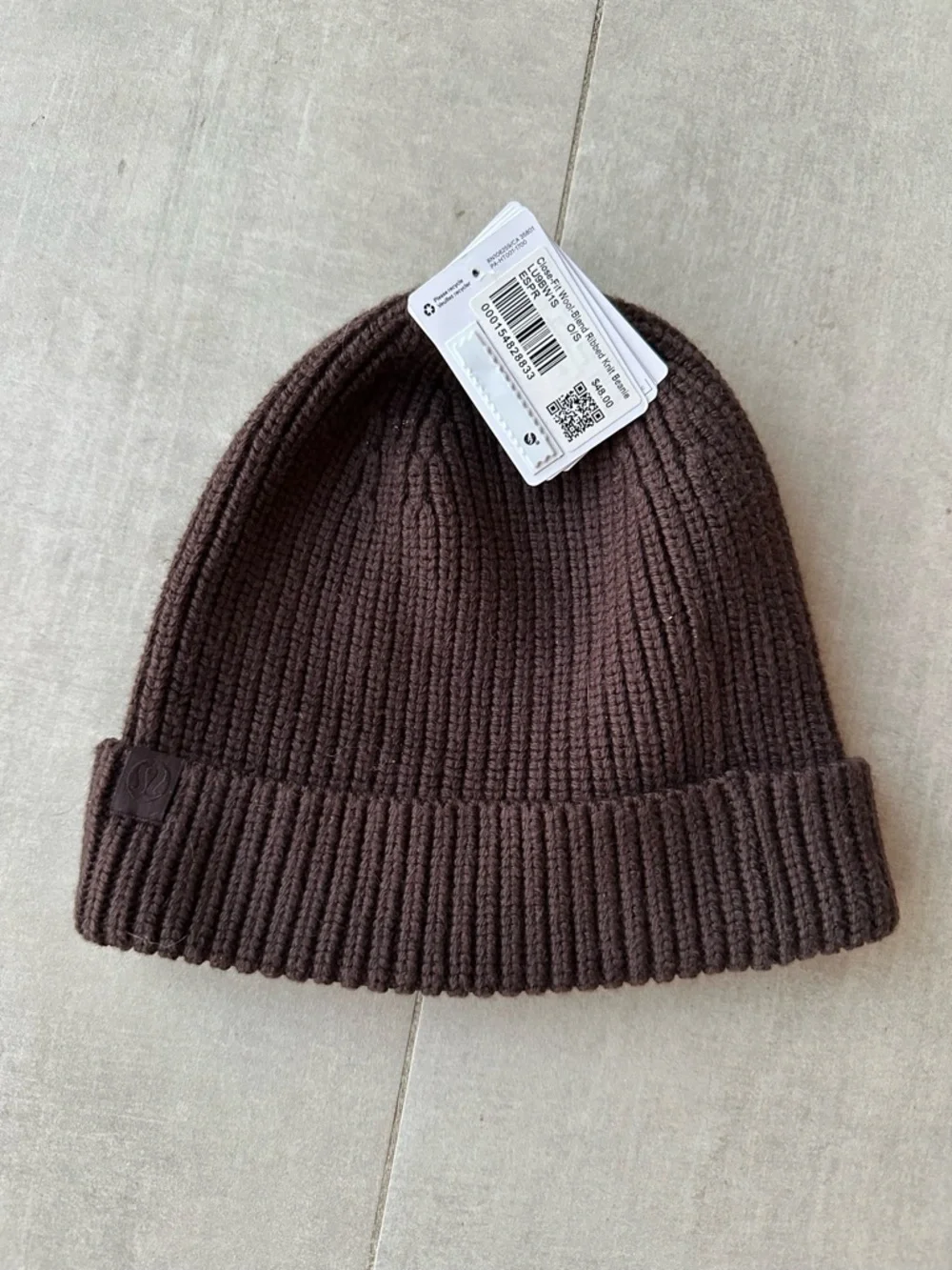 lululemon athletica Ribbed Fold-Over Beanie in Dark Brown